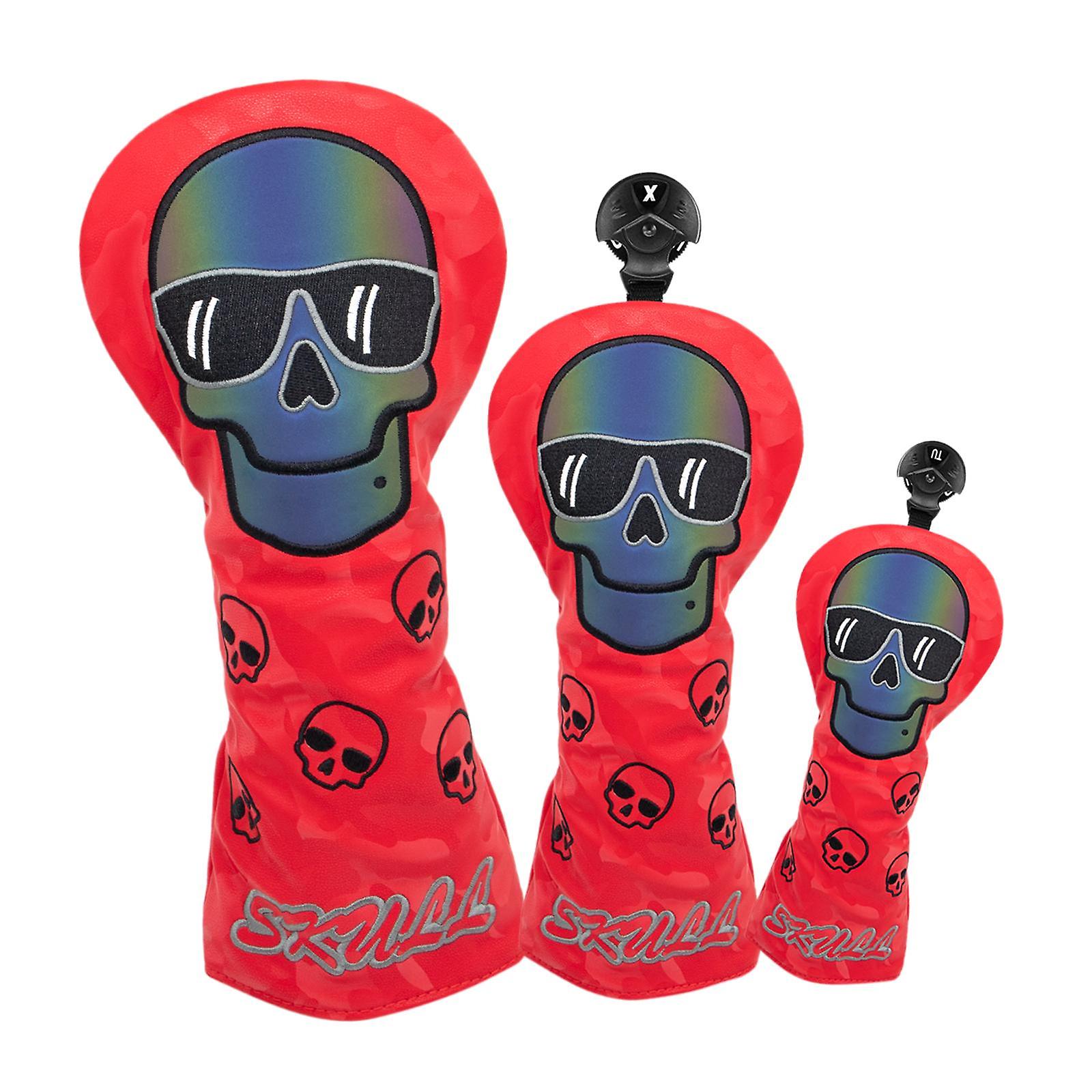 גולף עץ כיסוי ראש עמיד נהגי גולף כיסוי ראש הגנת מועדון הנהג אדום 3 חלקים