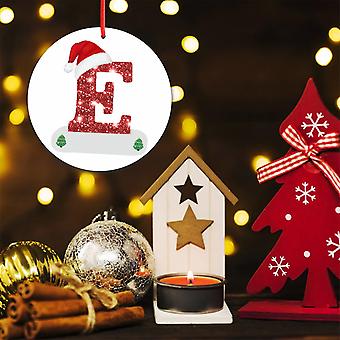 White Minimal Festive Style with Modern Elegant Home Seasonal Winter Celebration Charm Christmas Shiny Letter Pendants Elegant