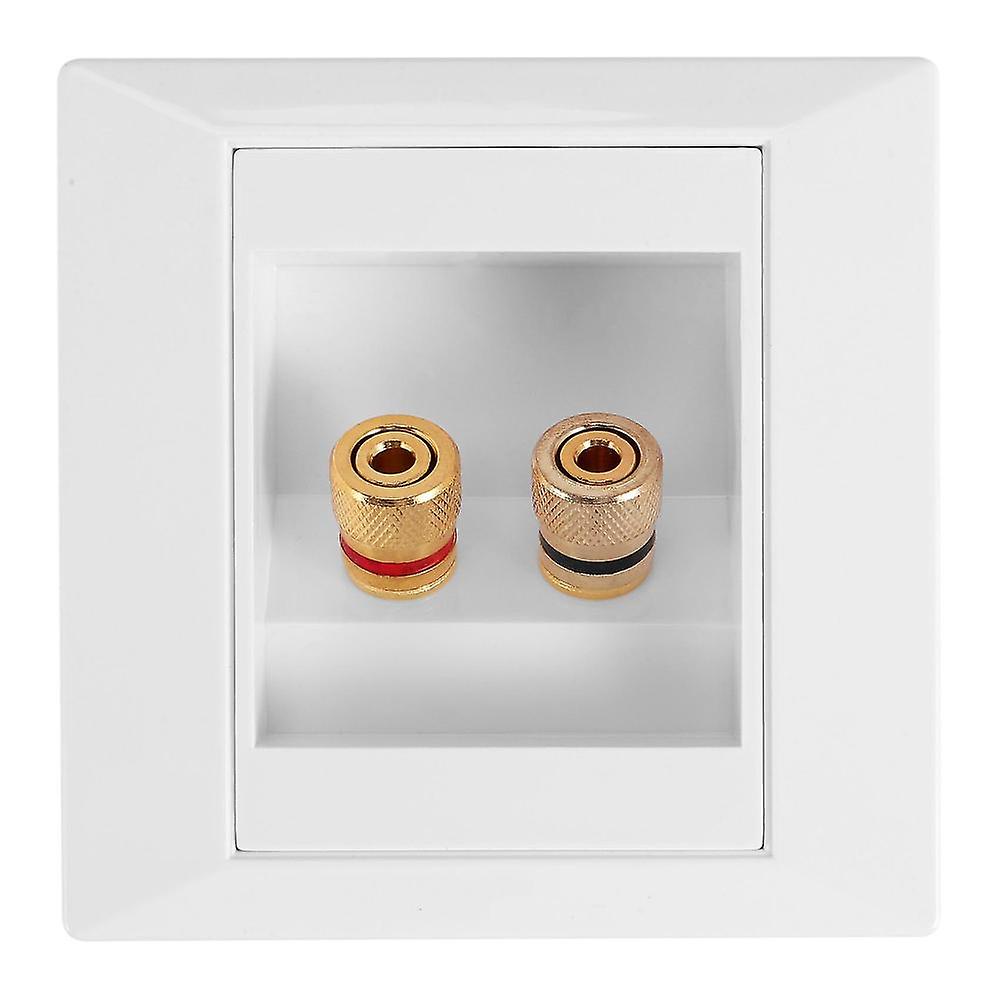 Wall Socket Connection Port With 2 Jack Speaker White