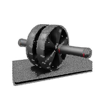 Ab Wheel Roller With Knee Mat For Core Abs Rollout Exercise Double Wheel Set With Dual Fitness Stre