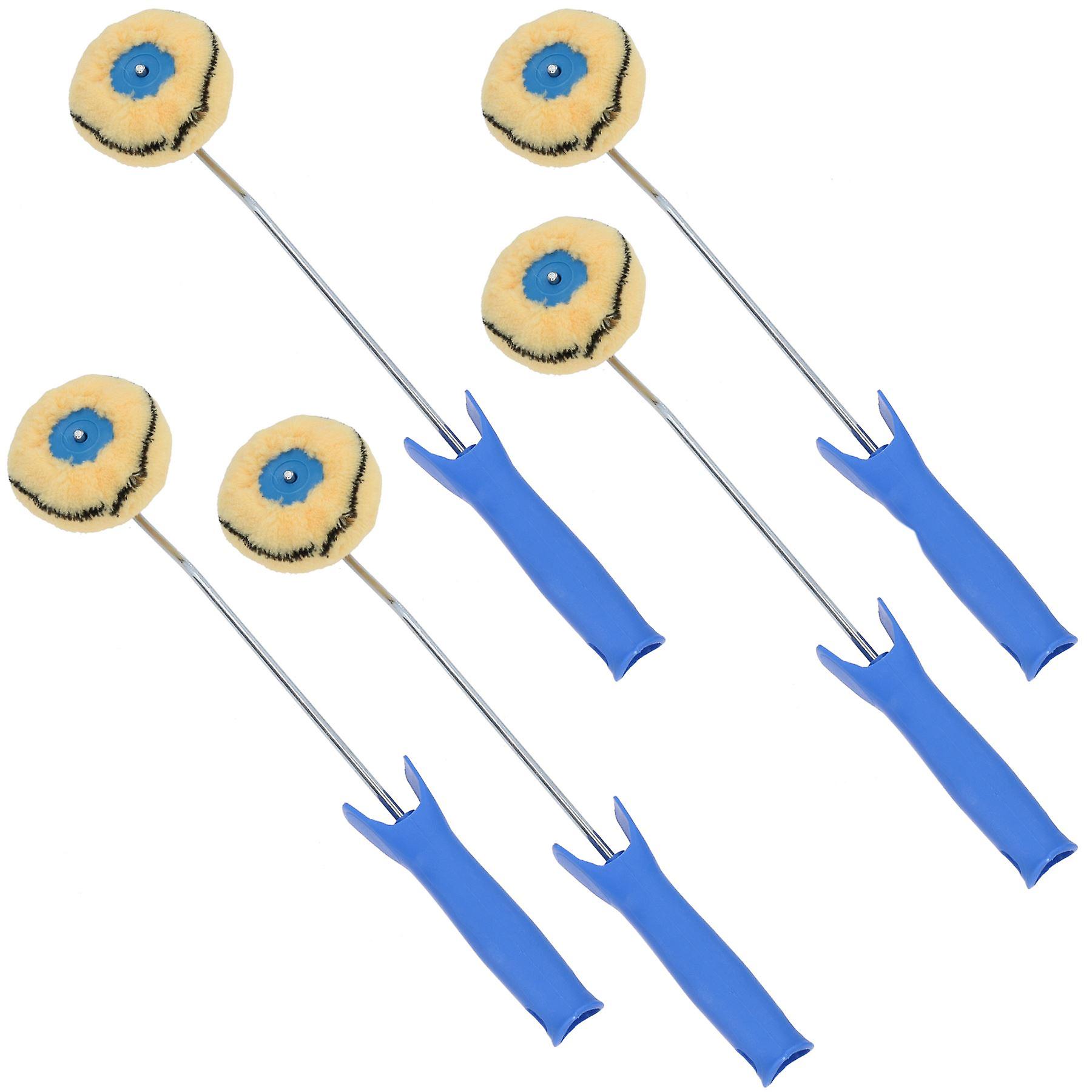 Corner Paint Roller Decorators Painting Brush Decorating 100mm Head 5pk