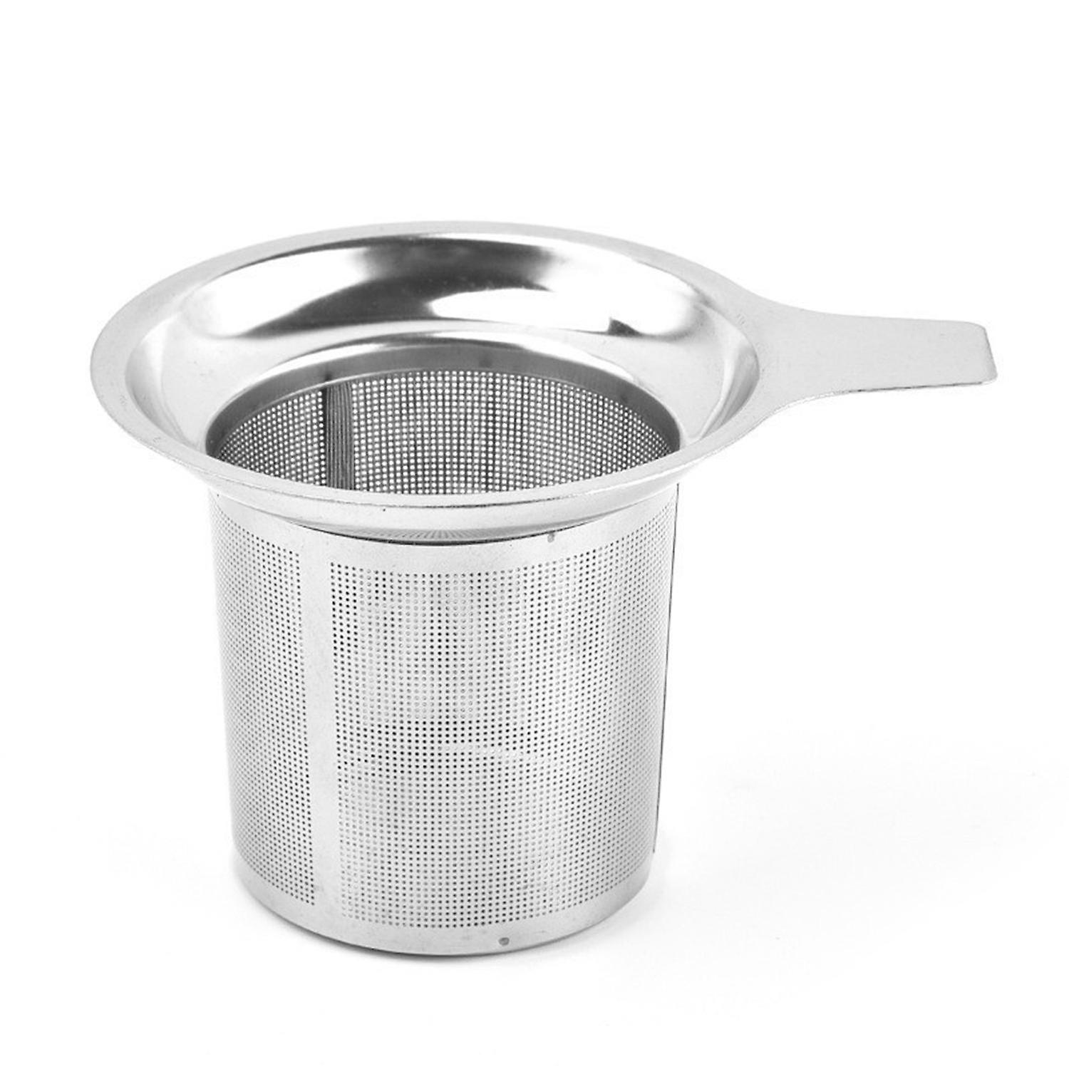 Tea Infuser with Handle Fine Mesh Reusable Anti-rust Household Tea Shop Handheld Tea Leaf Strainer