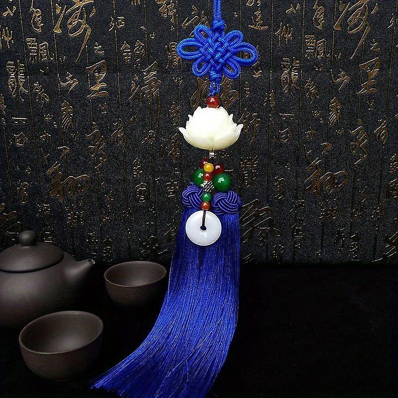 Beautiful Chinese Knot Tassel Lotus Beads Car Pendant - An Elegant Car Hanging Ornament For Car Decoration Accessaries Gift - Can Bring You Good Luck