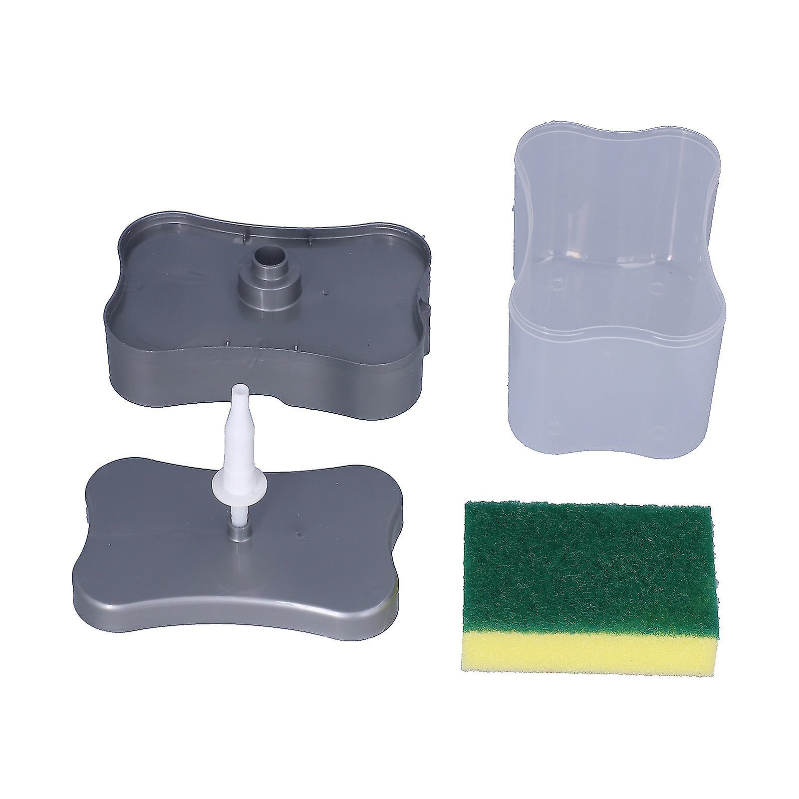 Liquid Soap Pump Dispenser Hand Press Soap Container Organizer with Sponge Kitchen Tools