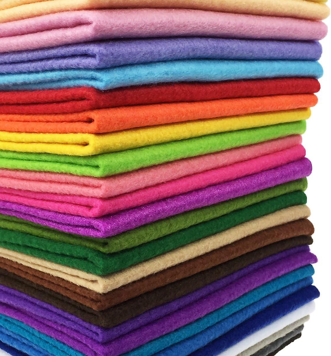 28pcs Thick Soft Felt Fabric Sheets - Assorted Diy Craft Squares