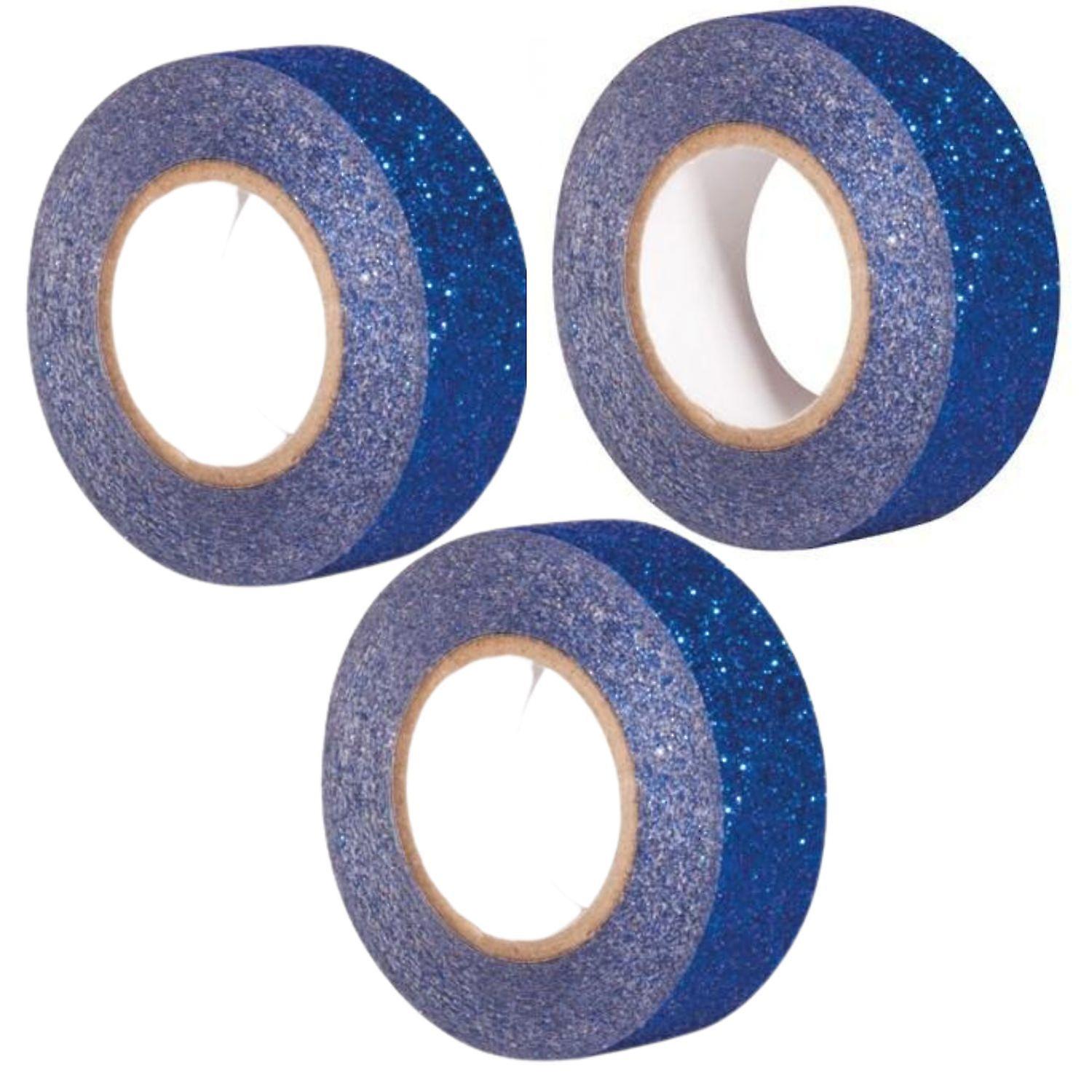 3 glitter tapes 5 m x 1.5 cm - midnight blue