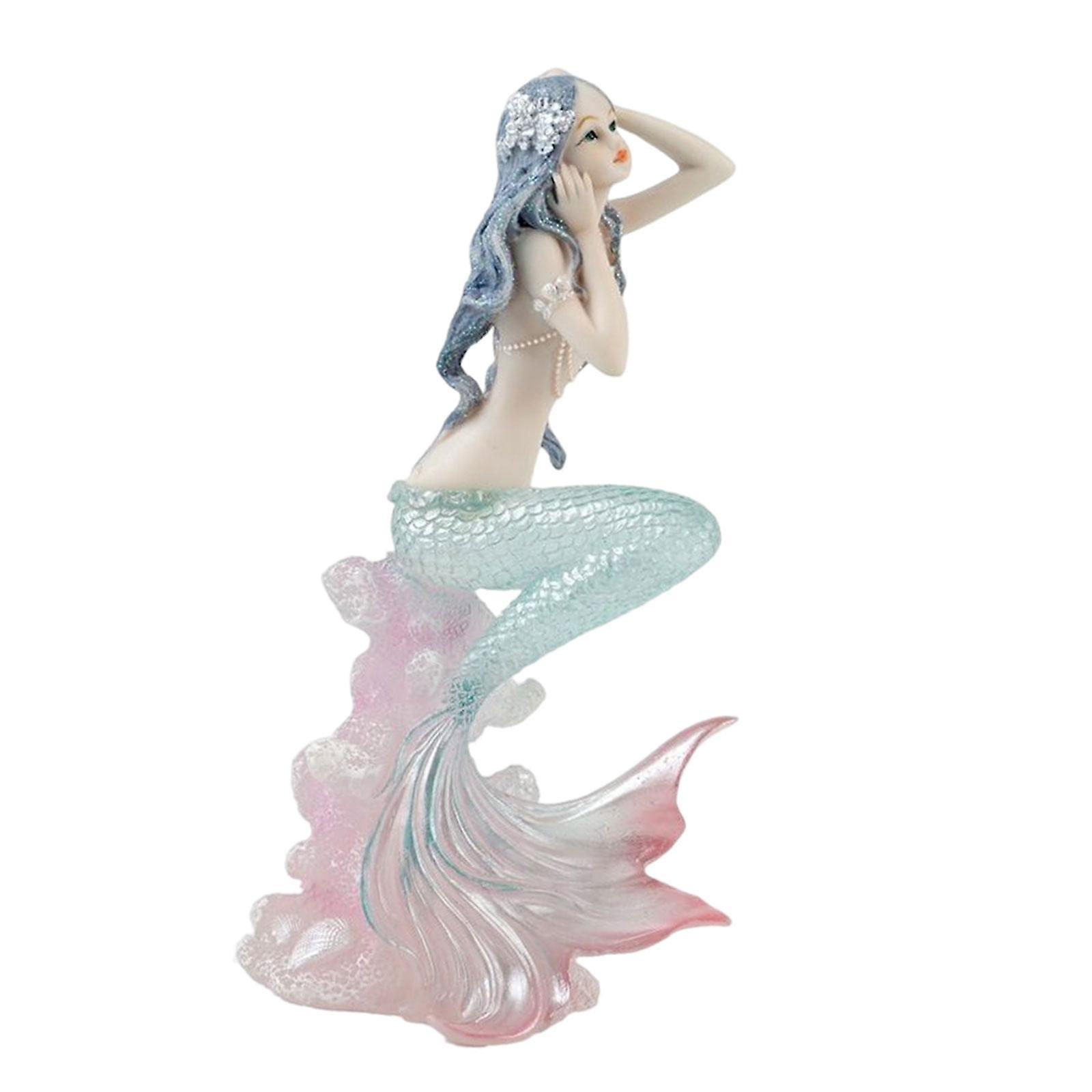 Modern Mermaid Figurine Girl Statue Ornament Collectible for Home Decor Style A