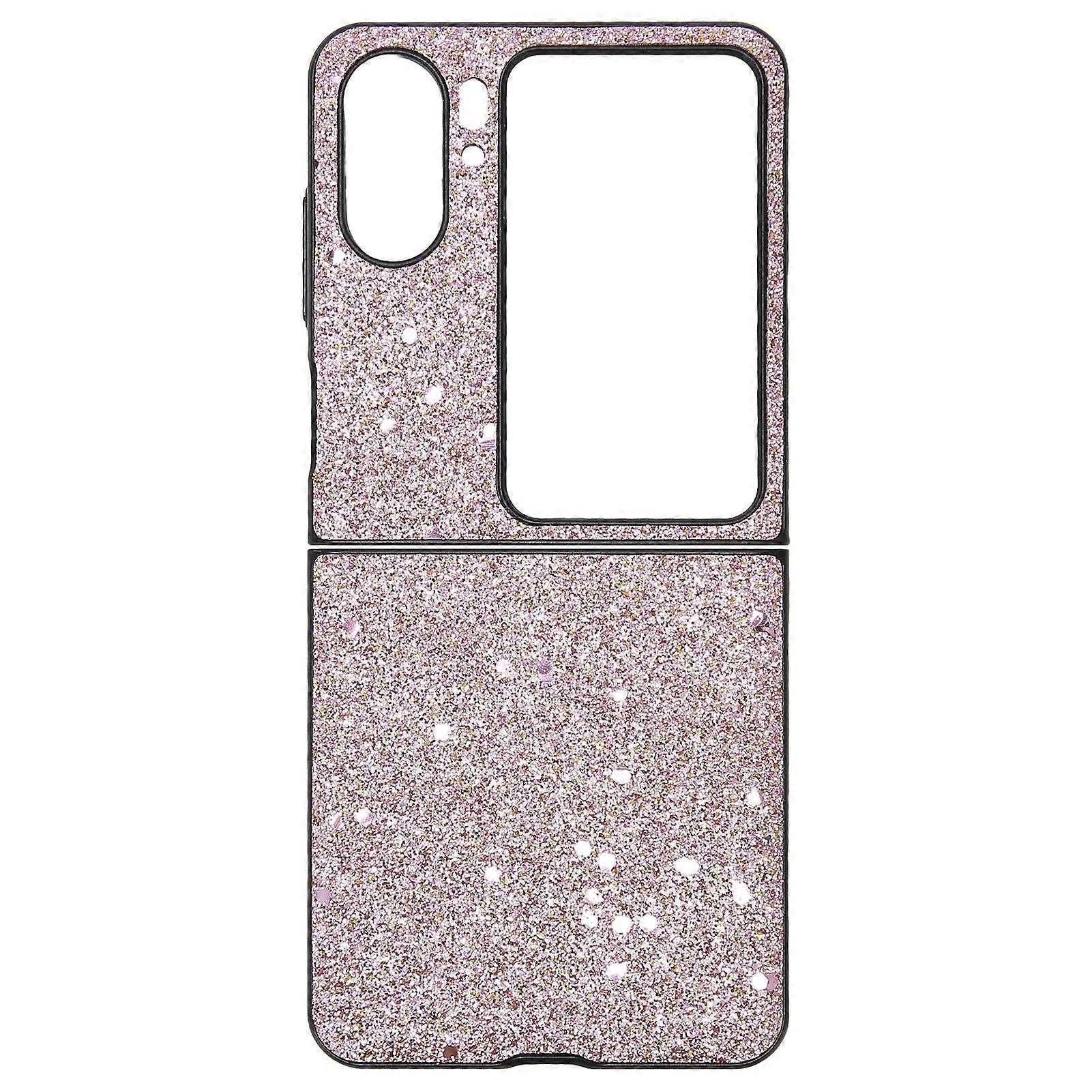 Pink Shiny ABS Foldable Phone Case for Find N2 Flip - Durable, Protective, Stylish Design