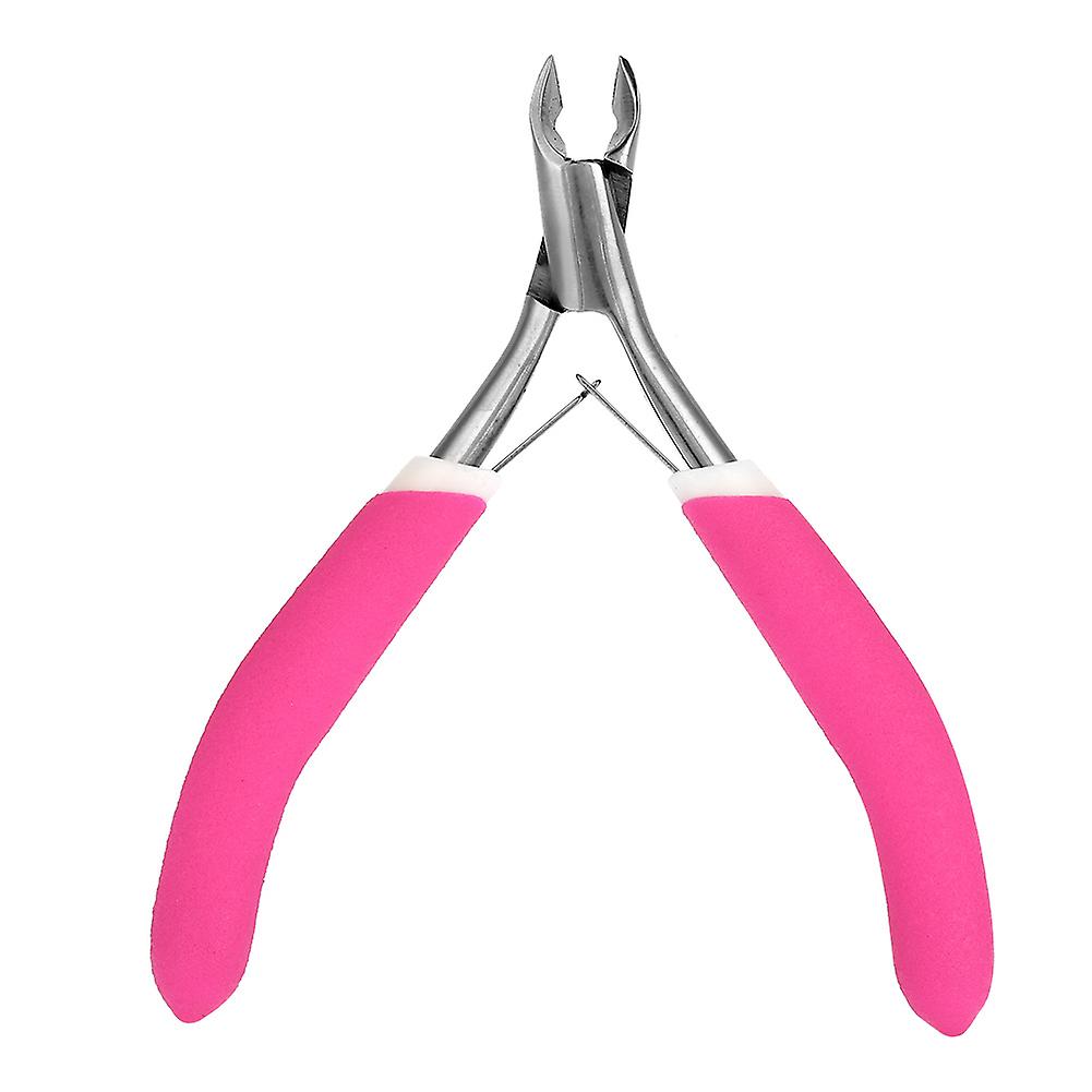 Rose Red Stainless Steel Nail Cuticle Nipper Clipper Dead Skin Scissor Manicure Tool Precise Grooming for Nails
