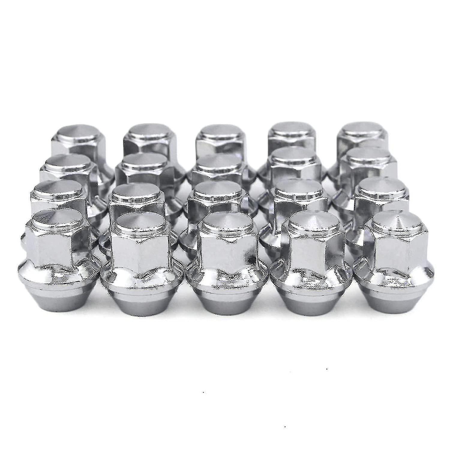 Alloy Wheel Nuts. M12 X 1.5, Taper, 19mm Hex Replacement For Alloy Wheels (silver)-yvan