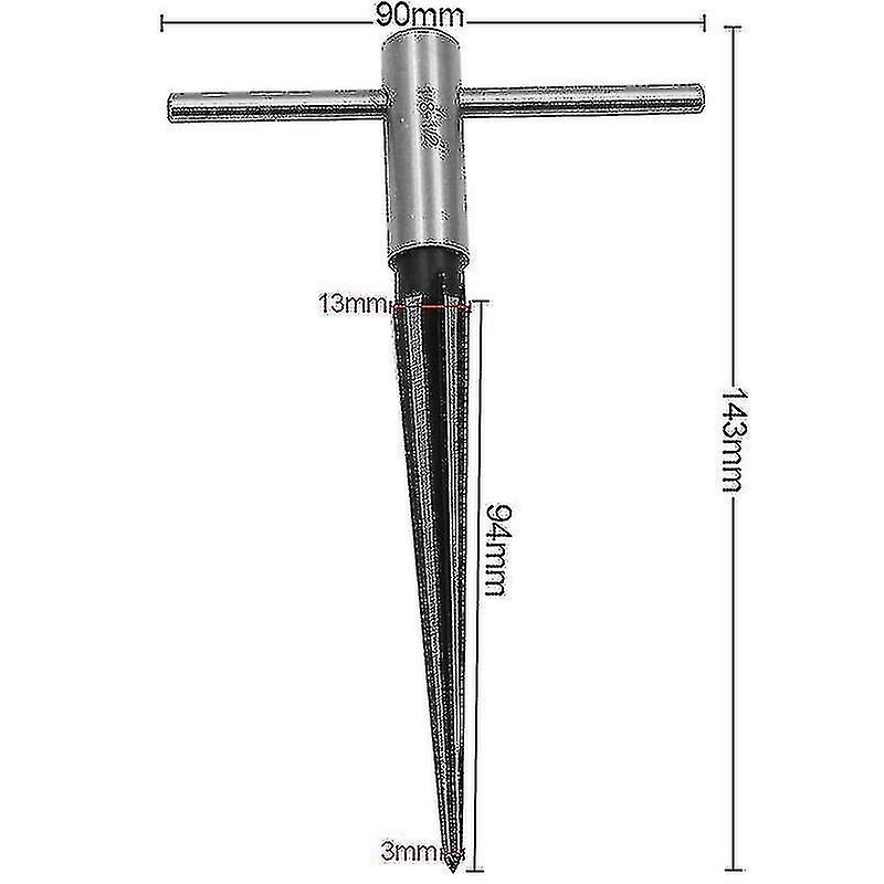 Solid Compact Hand Held Guitar Tapered Reamer for Precise Bridge Pin Hole