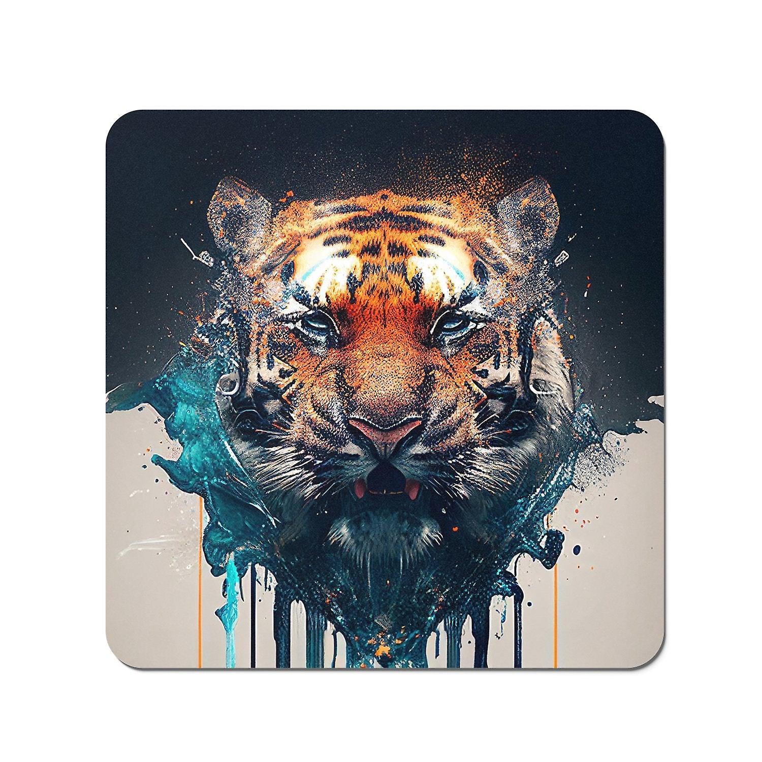 Tiger Face Splashart Coasters