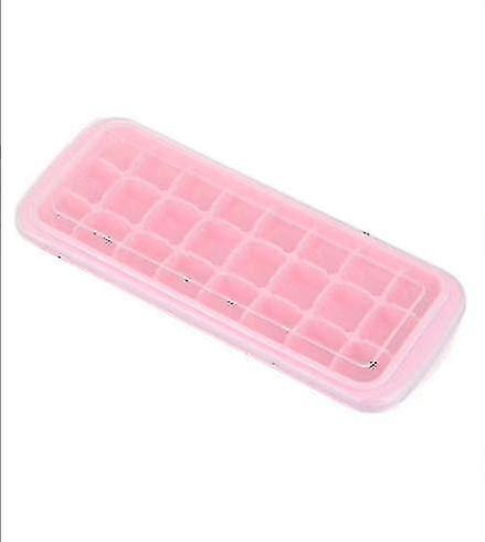 25cm 2pcs Ice Molds With Cover Silicone Diy Ice Making Molds Popsicle Ice Cube Trays(pink)