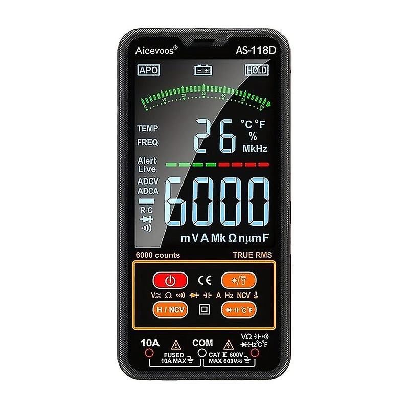 Intelligent digital multimeter black 6000 true rms automatic precision electrical distance measuring