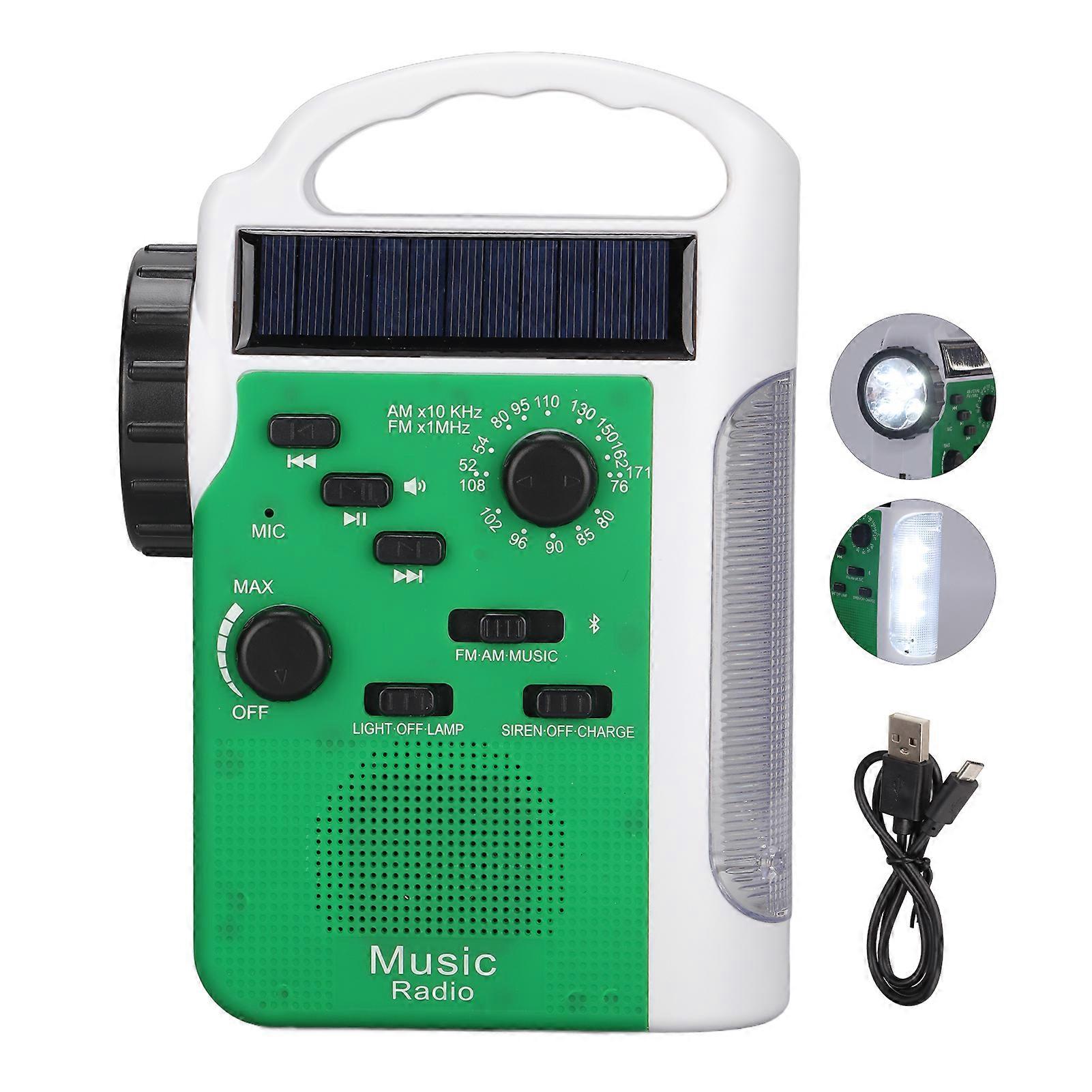Rd399 Hand Crank Radio Phone Charging Fm/am Multifunctional Solar Powered Emergency Weather Radio For Home Emergency