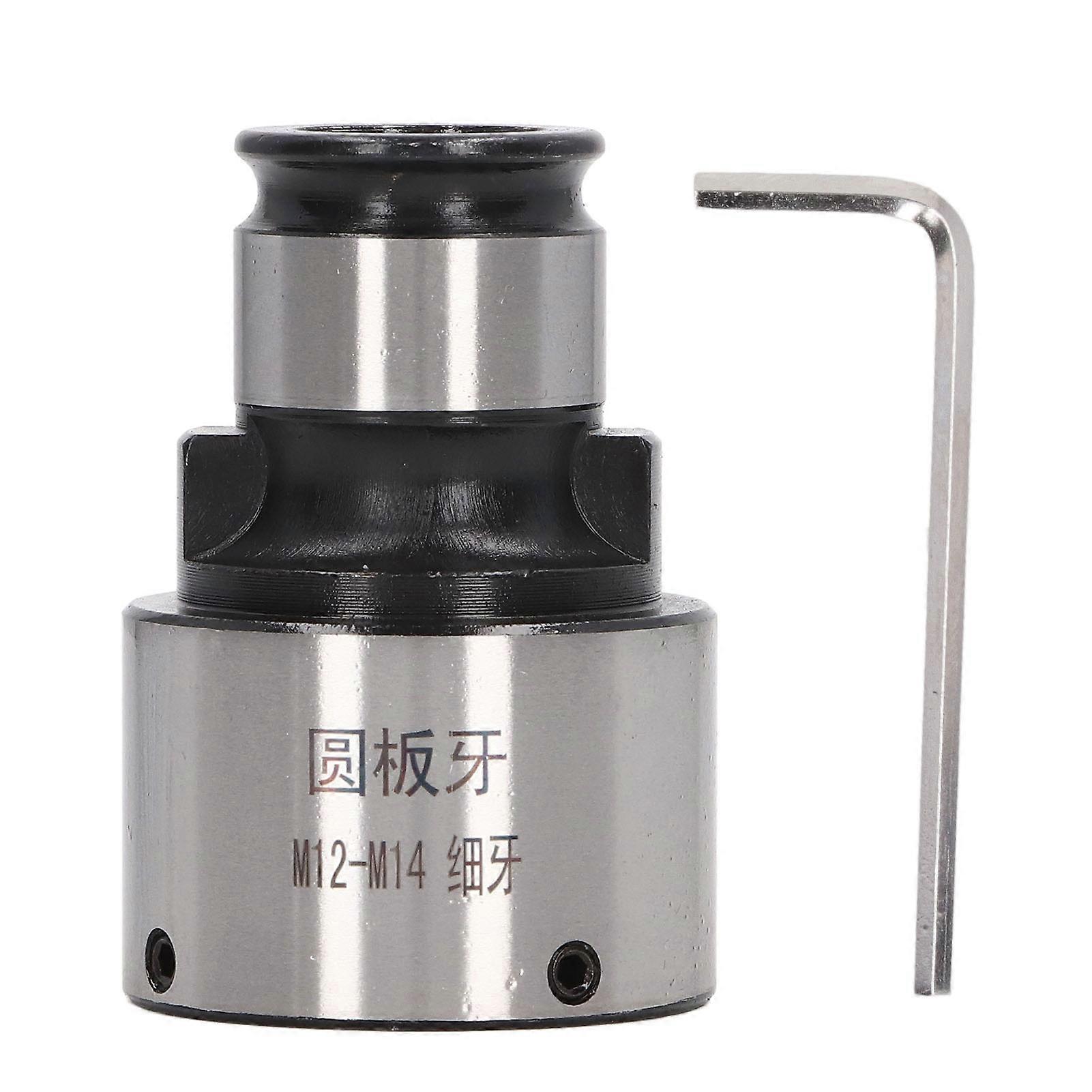 Thread Die Chuck Round Carbon Steel 30mm OD Interface Anti Oxidation Die Tapping Chuck for Milling Machine Fine Teeth