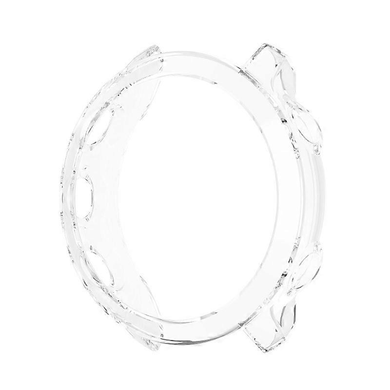 PU Soft Edge Shell Glass Screen Protector Film Case Frame Compatible With Garmin~Forerunner 158/55 Fr158 Fr55 Watch Protective Bumper Cover