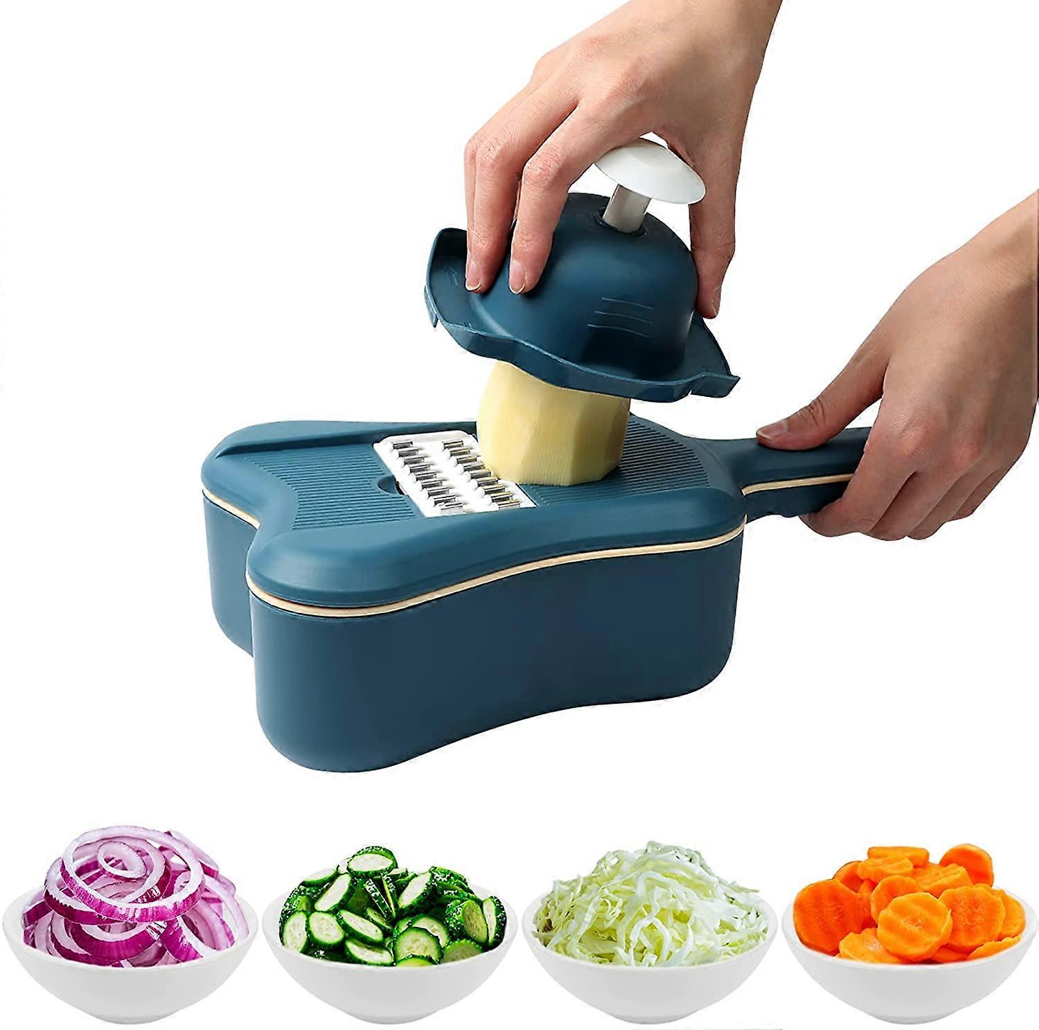 Violin shaped Multifunctional Slicer, Vegetable Slicer and Grater Set for Kitchen with 5 Vegetable Blades