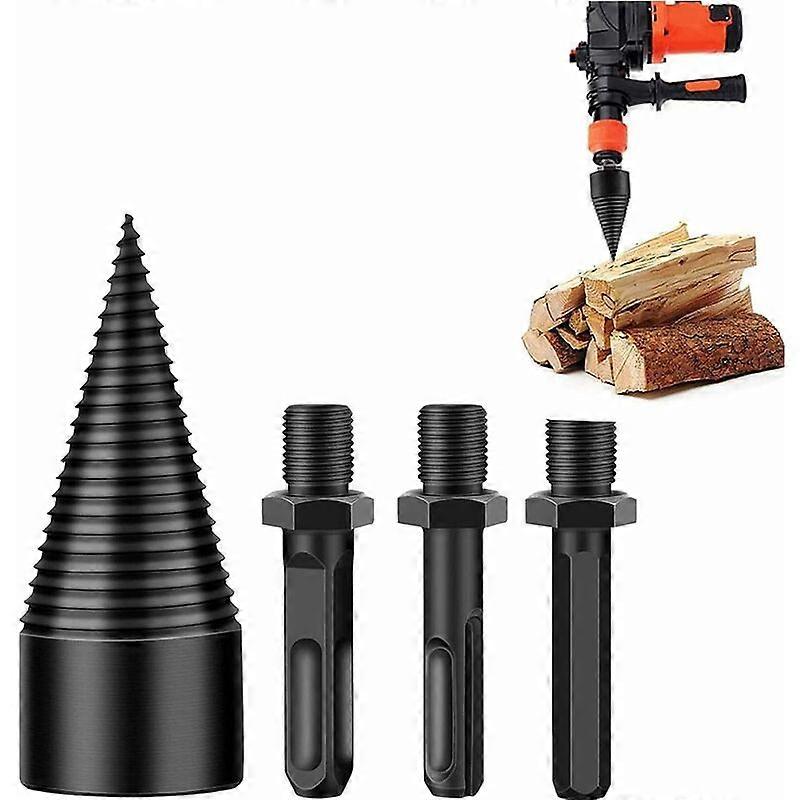 Log Splitter 45mm, Log Splitter, Wood Splitter Safe Drill, Log Splitter, Log Splitter for Splitting Wood, Wood Drill Bit for Firewood Machine (Hex+Squ