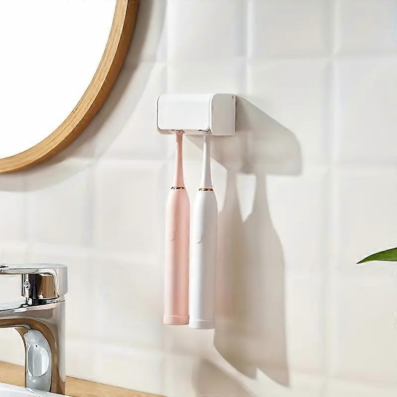 Large Capacity Toothbrush Holder Plus - Wall Mounted, Dustproof, 2 Slots Storage Rack with Cover - Space-Saving Bathroom Accessories for Easy Organiza