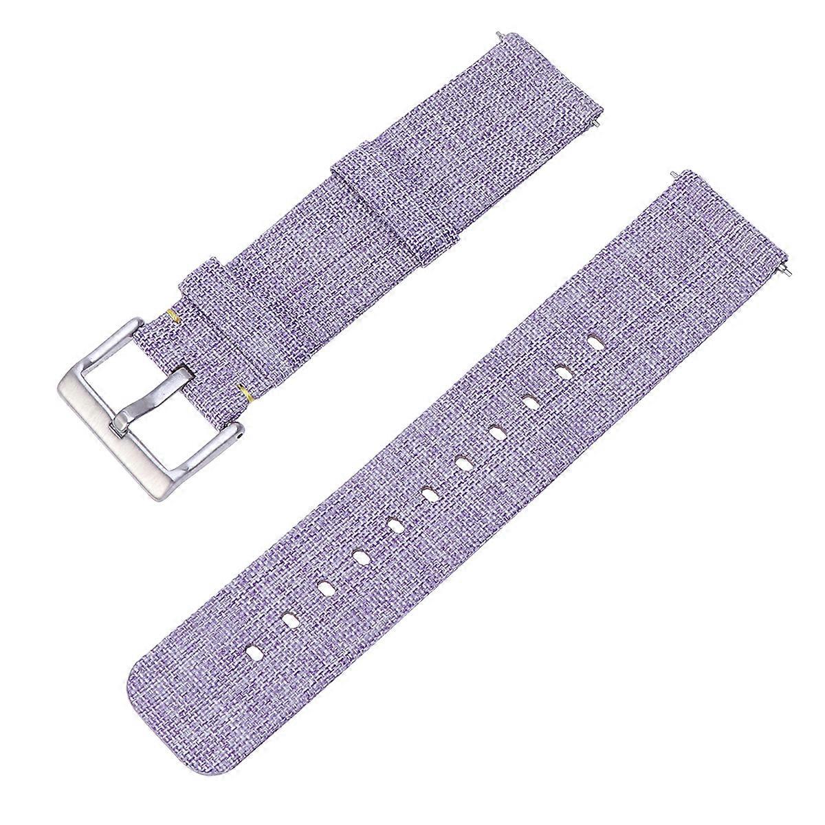 Delicate Canvas Strap Smartwatch Replaces Strap Compatible for Fitbit Versa (Purple)