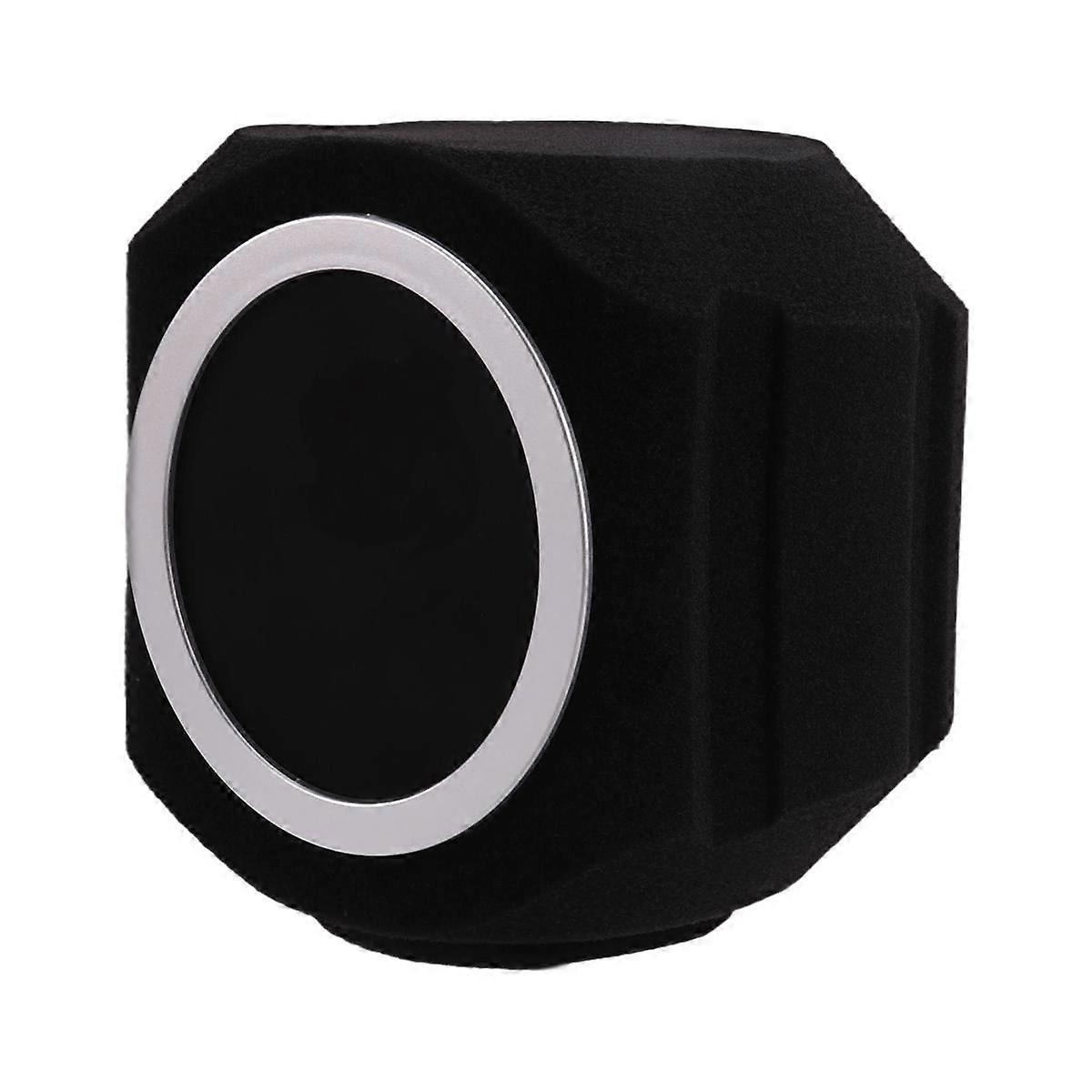 C5 Universal Studio Mikrofonskjerm Live Opptak Mikrofon Anti-Interferens Støyreduksjon Vindskjerm Svart