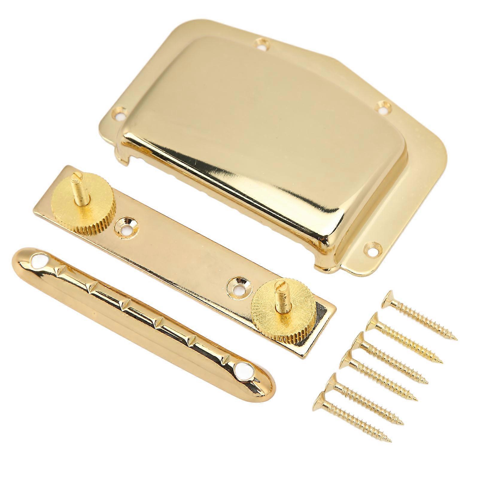 Guitar Bridge Set Adjustable Fixed Type Electric Guitar Bridge Pulling String Board String Bridge Cover