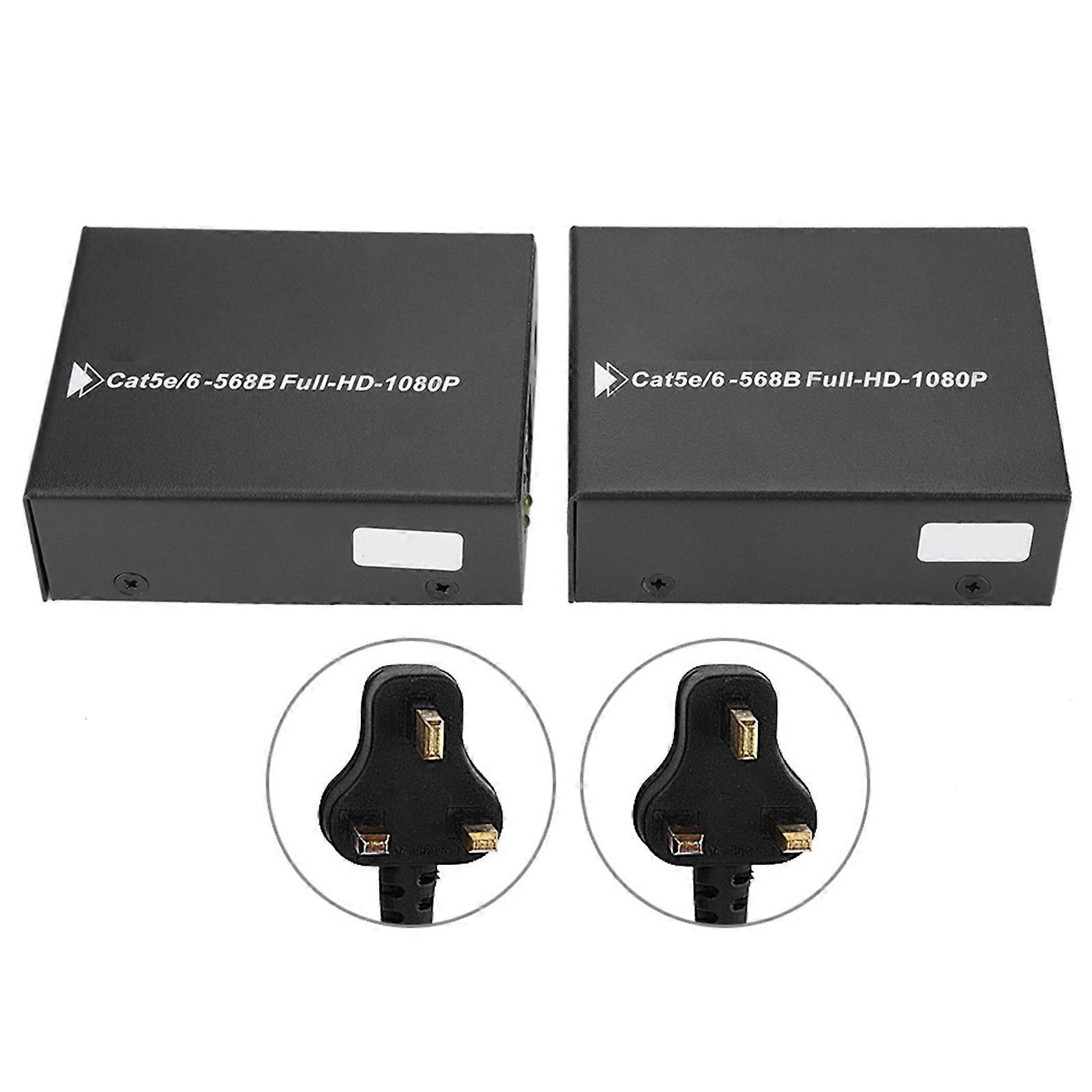 100-240v 1 Pair 50m Hd 1080p Hdmi Cable Extender With One Local Output(uk Plug)