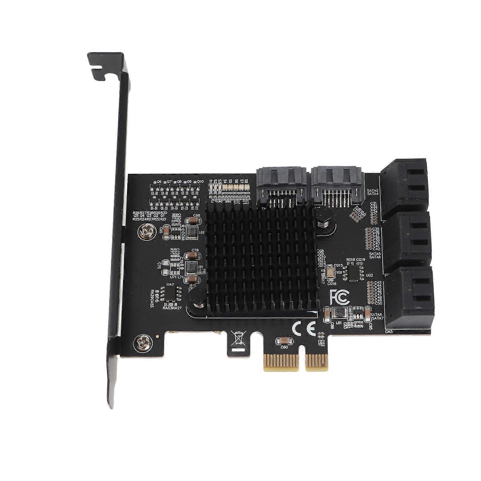 SATA PCIE Card Built in PCI?E 1X Interface 8xSATA3.0 Output Interfaces Expansion Cards for Win 10