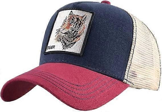 Unisex Animal Mesh Trucker Hat Snapback Square Patch Baseball Caps