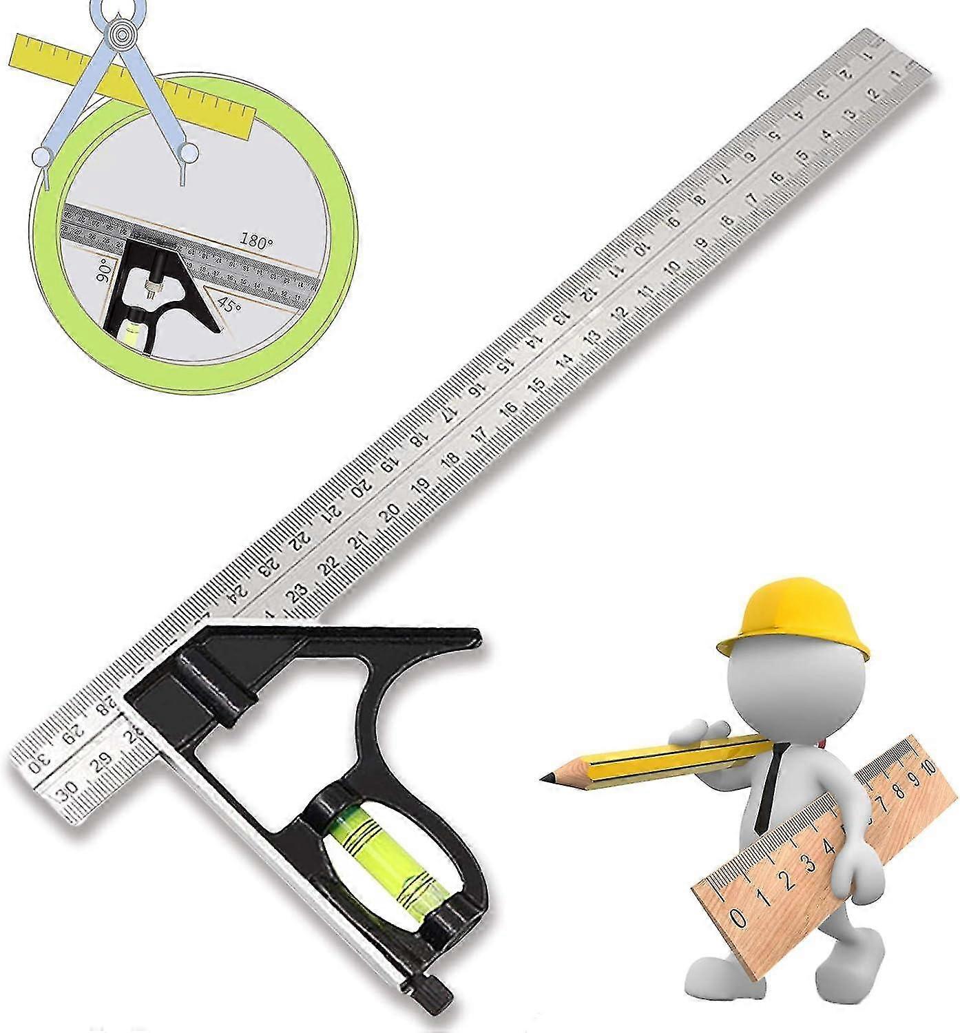 Combination Square Combination Square Adjustable Combination Angle Ruler Stainless Angle Square with