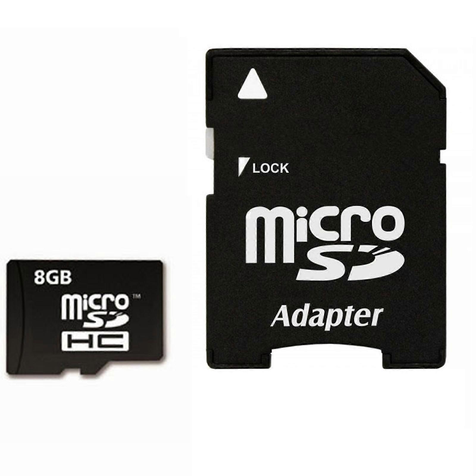 8GB Class 6 Micro SD memory card + SD adapter- ImroCard