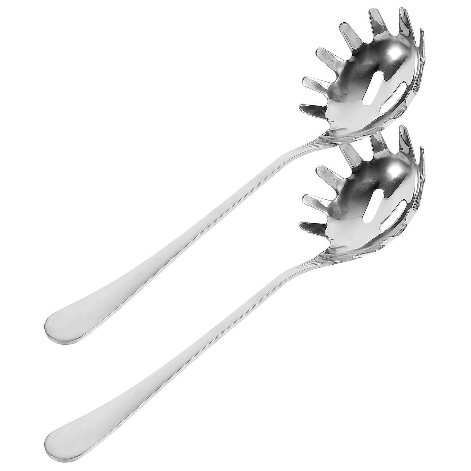 2Pcs Stainless Steel Spaghetti Spoon Server Spaghetti Tool Practical Spaghetti Spoon