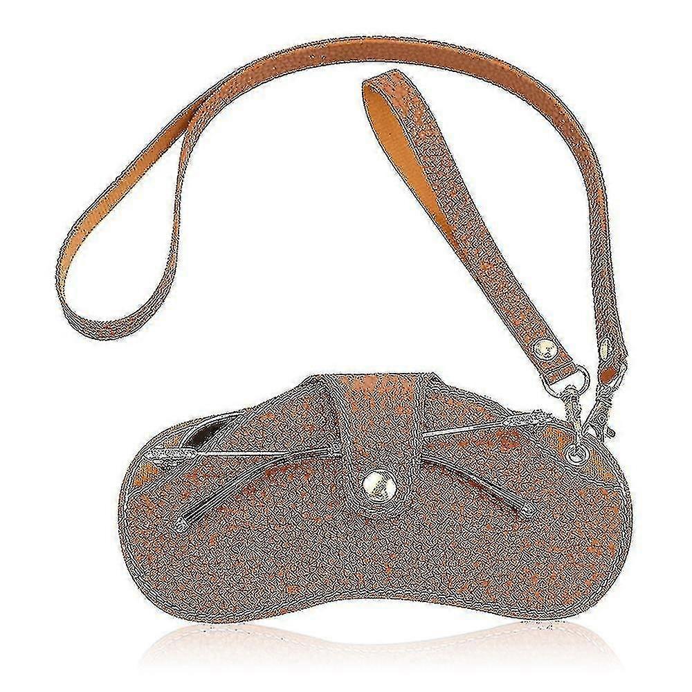 מעטפת מקרה משקפיים, נרתיק משקפי שמש נייד, מקרה משקפיים אופנתי מעור Pu, Xxf חום קל משקל