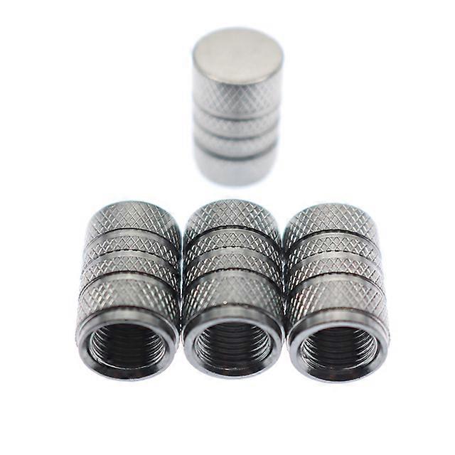 4PCS Car Tire Valve Stem Caps Knurled Tire Valve Caps Aluminum Wheel Stem Valve Caps Dustproof Wheel Tire Covers shry