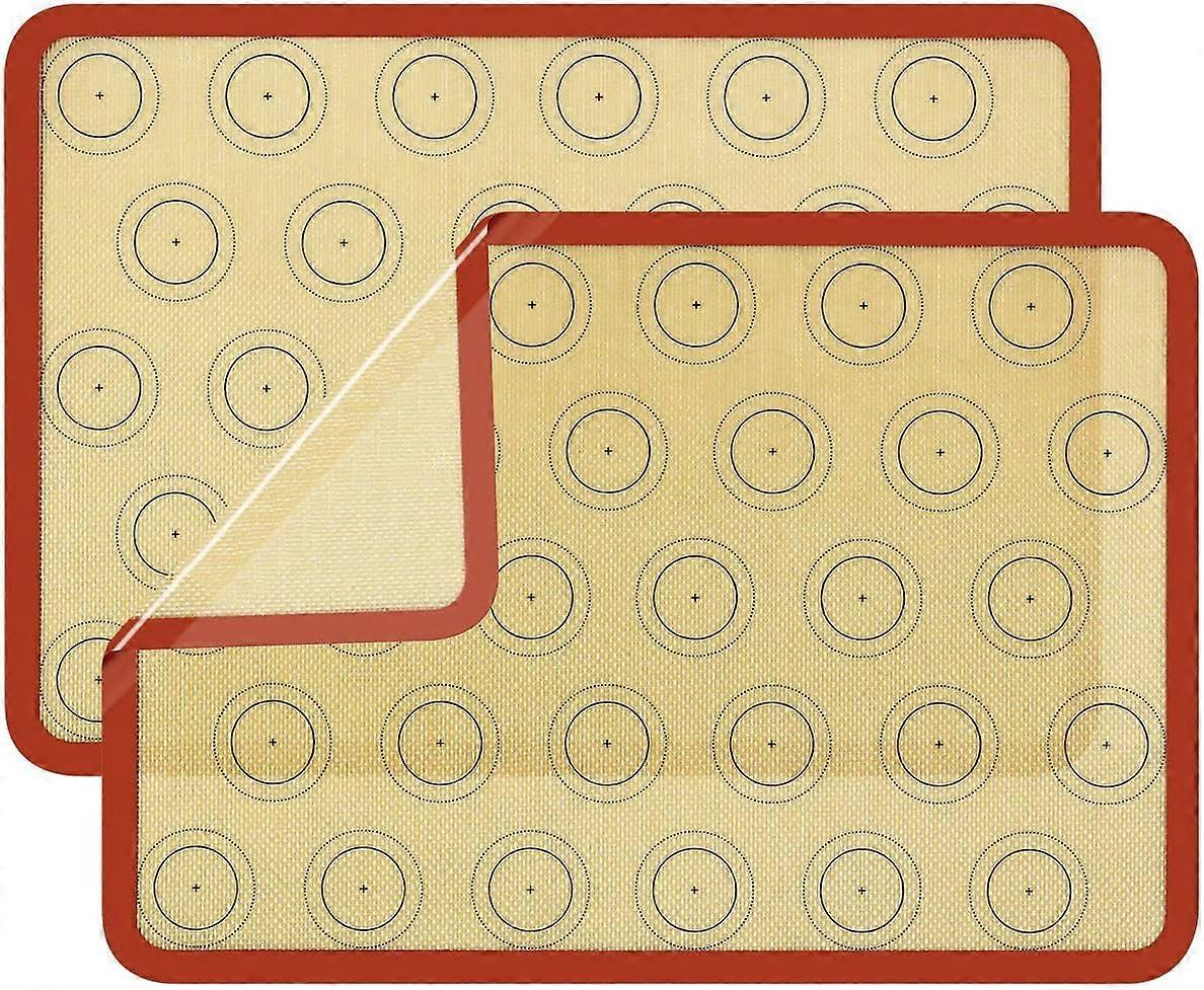 Macaron Silicone Baking Mat Non-Stick Silicon Macaroon Baking Half Sheet Perfect Baking Pad Cookie Kit for for Macarons, Cake, Bread and Pastry Making