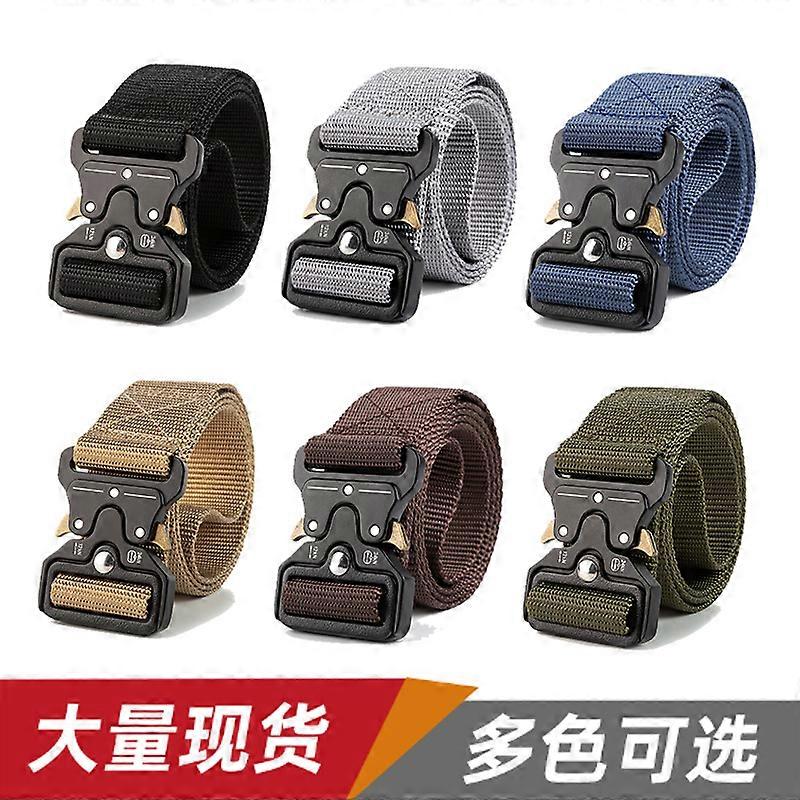 Military Tactical Belt for Men 49''x1.5'' Webbing Nylon Belt Quick Release Buckle Heavy Duty