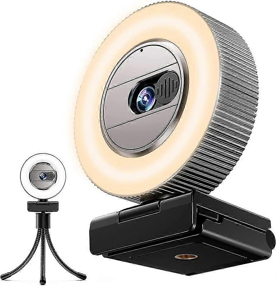 1080p Hd Webcam With Microphone And Ring Light