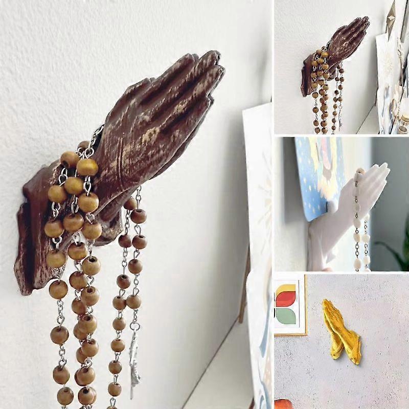 50% Off-Prayer Hands Wall Holder Praying Hands Statue Holder για ροζάριο και κάρτα προσευχής