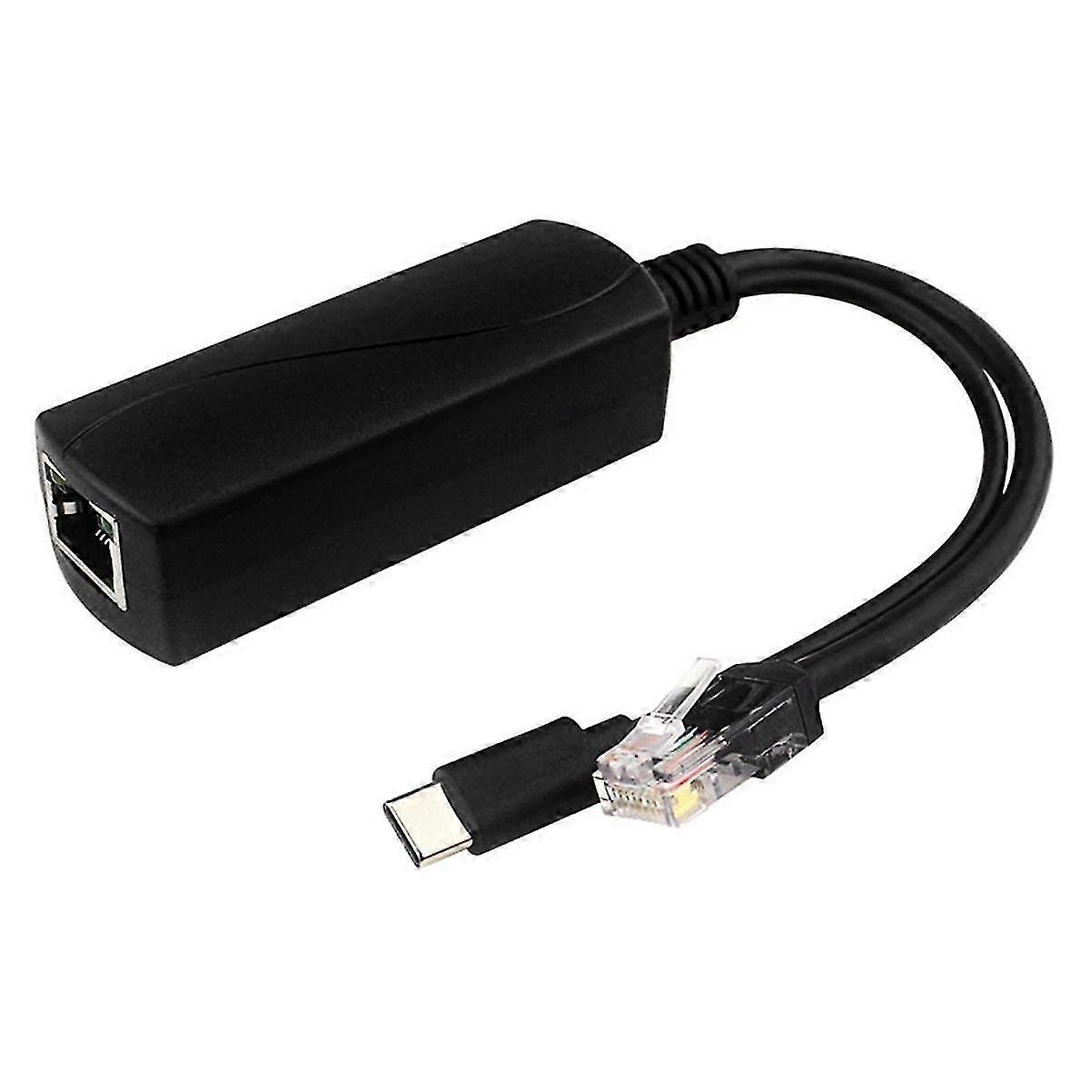 Poe Splitter For Raspberry Pi5/5 Generation 5v 4a Type-c Interface Gigabit Ethernet Power Over Ethe