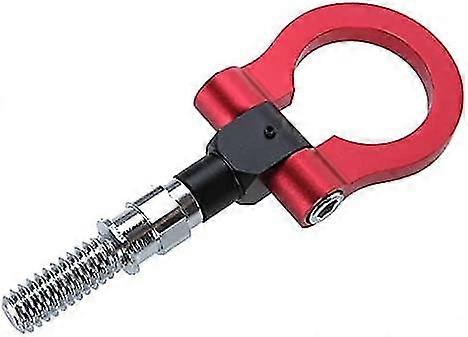 universal racing tow hook compatible with bmw car trailer ring, red