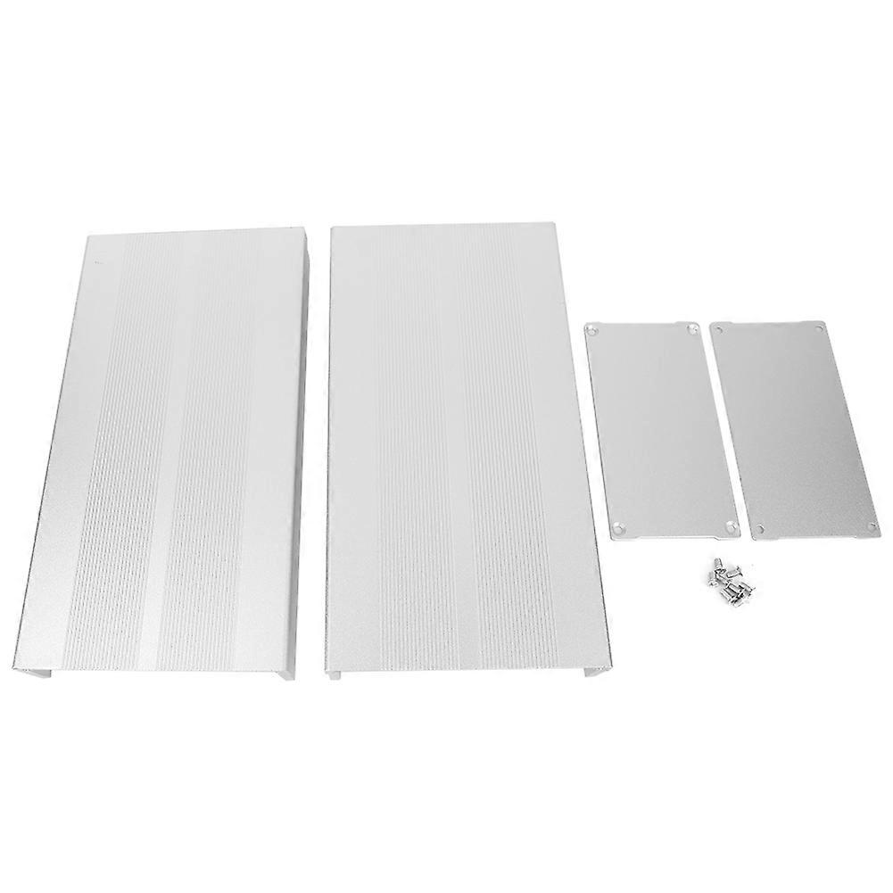 Enclosure Electronic DIY Circuit Board Project Aluminum Box Cooling Case Sand Silver Flat Plate NO.2353