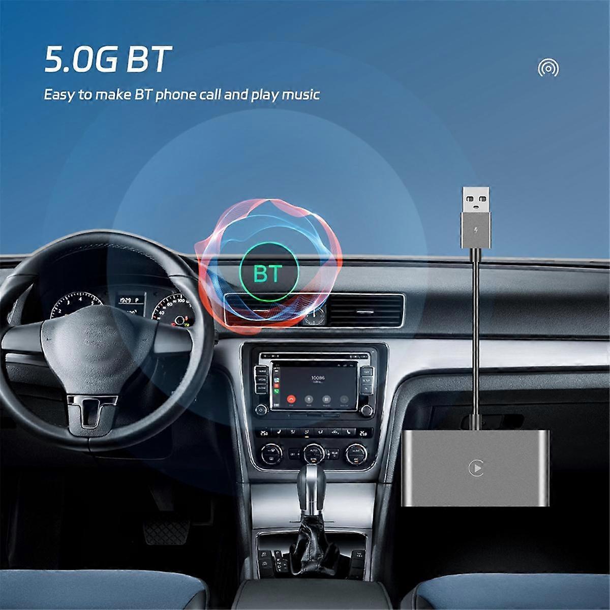 Wireless Carplay Adapter for All Factory, Converts Wired to Wireless CarPlay, Plug & Play, Easy Ins