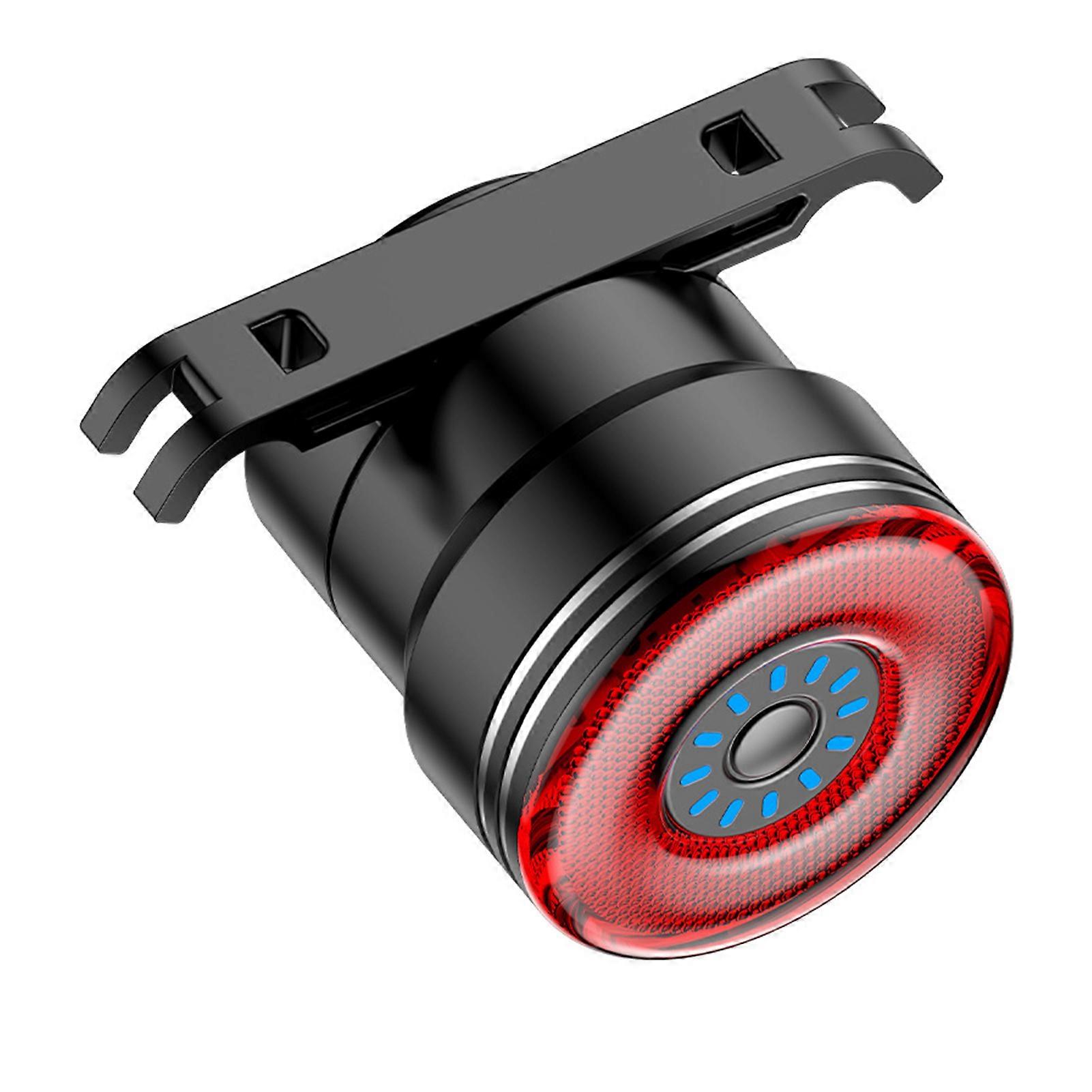 Bicycle Taillight Super Bright Waterproof Non-glaring Multiple Lighting Modes Rechargeable Aluminum Alloy Smart Automatic Brake Detection Bike Rear Li