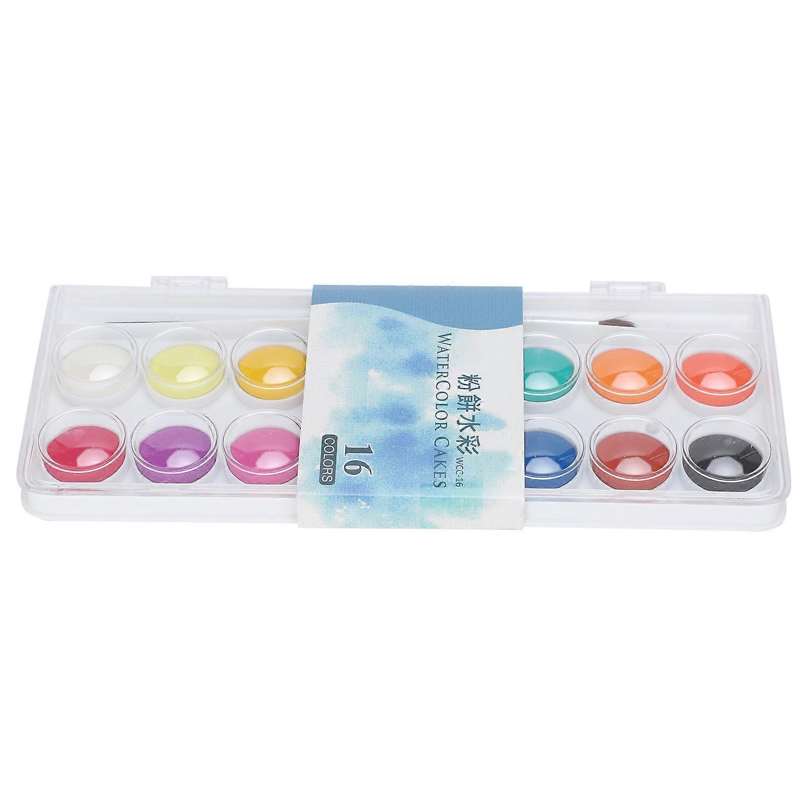 2 Set Solid Watercolor Paint Multi Color Children's Drawing Sketching Pigment Art Supplies16 Colors