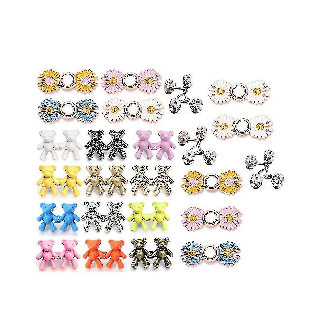Adjustable Jeans Button Pin Set Waist Tightener Bear Clip Bear Pants Clip Bear Buttons For Jeans Sk