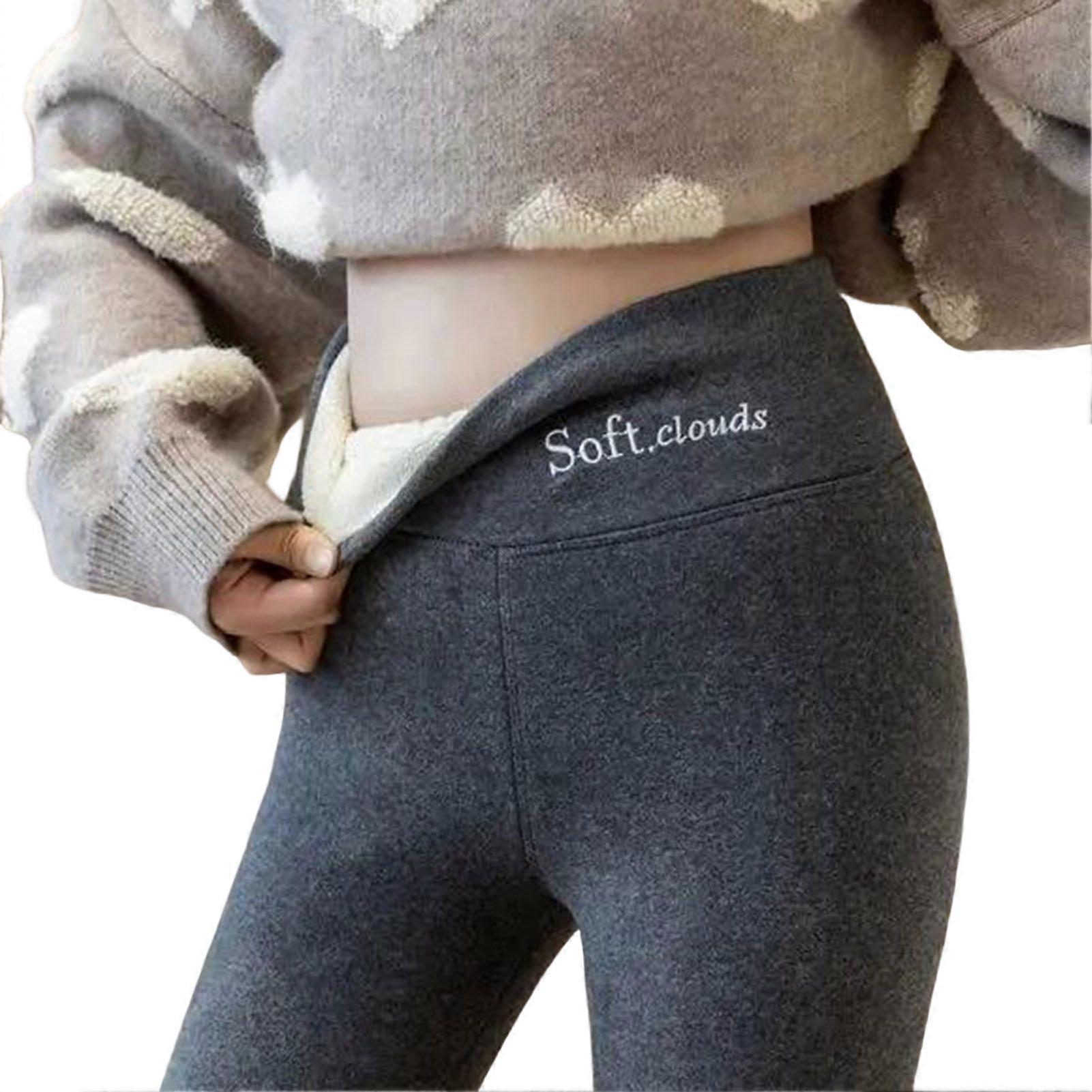 Woman Thicken Lambwool Leggings Keep Warm Slim Figure Skin Friendly Easy on and off for Autumn Winter Cold Days