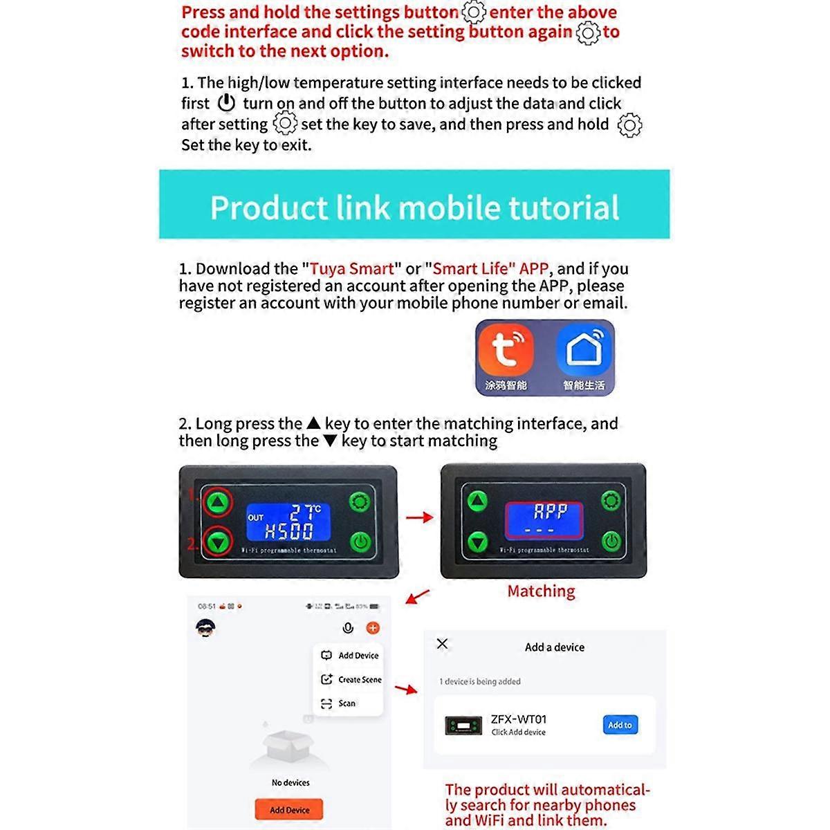 WIFI Remote Digital Temperature Controller K Thermocouple High Temperature Controller -99-999 Degre