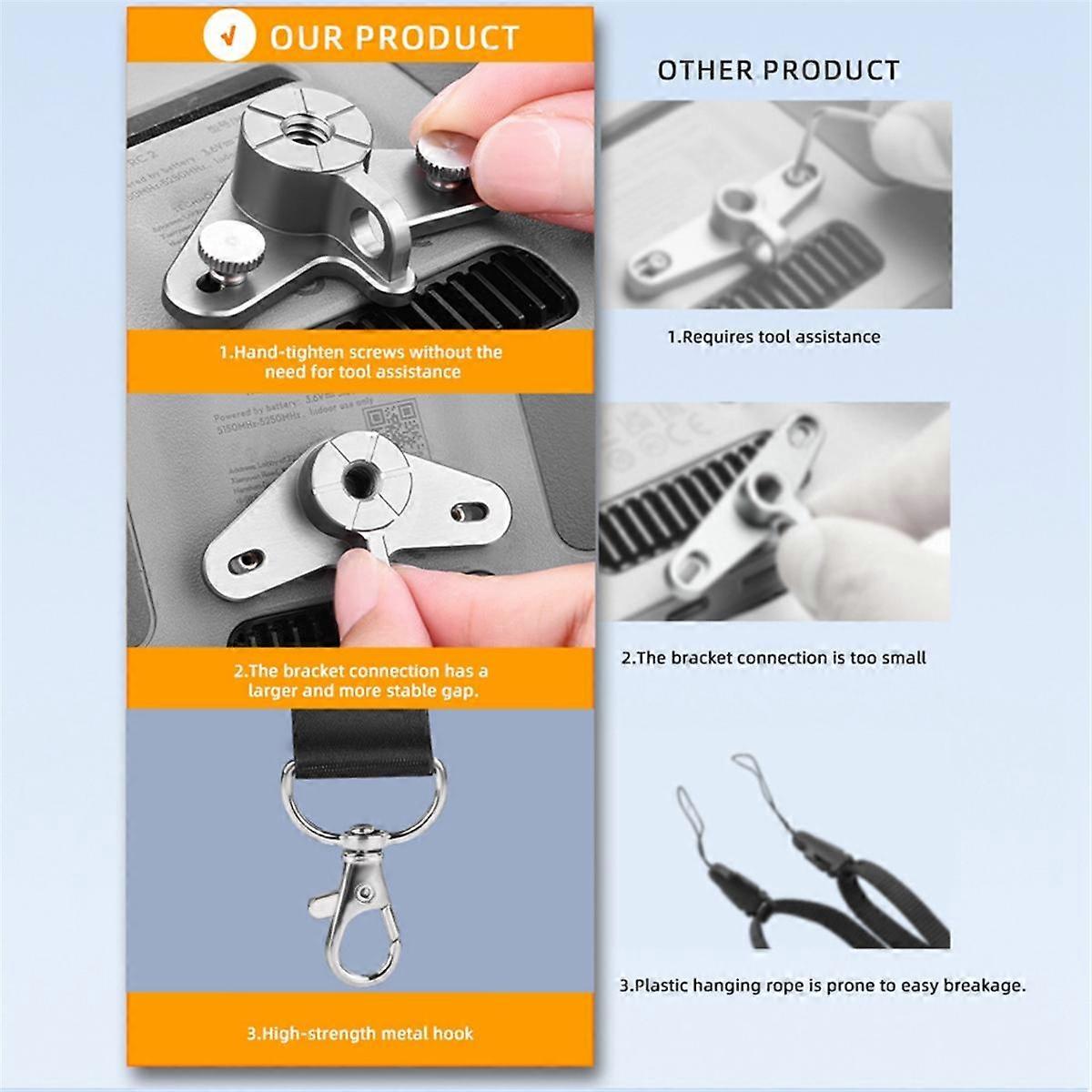 Remote Control Neck Lanyard Strap with Tie Buckle Bracket for /RC Remote Control for Mini 4 Pro Dro