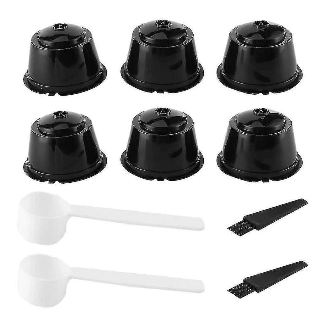 Coffee Capsule Pods Reusable Refillable Filter Cup With Spoon Brush
